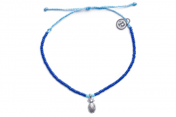 Silver 3D Bitty Pineapple Sky Blue